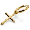 Lucleon Boucle D’oreille Dorée Vasilios Avec Pendentif En Croix Pointue 19