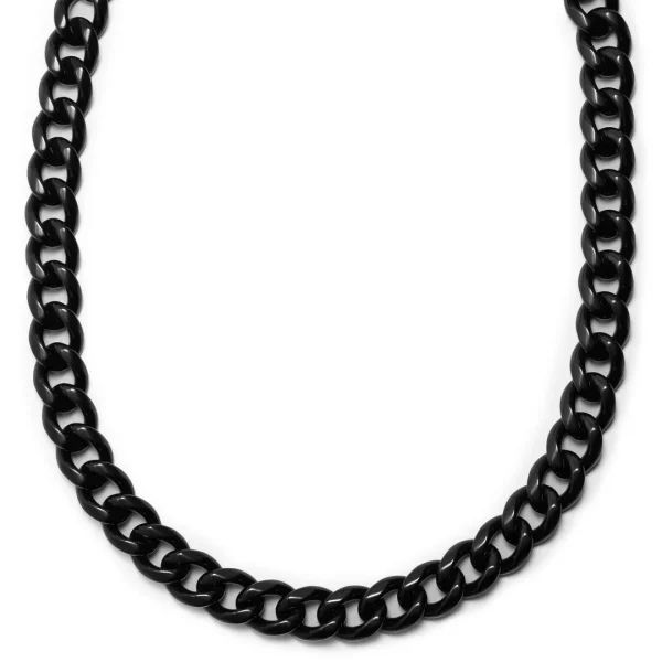 Lucleon Collier à Maillons En Acier Noir 18 Mm 1