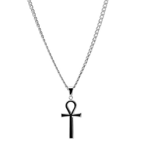 Lucleon Collier Argenté Avec Pendentif Ankh 6