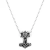 Fort Tempus Collier à Pendentif Argenté Le Crâne Viking 19