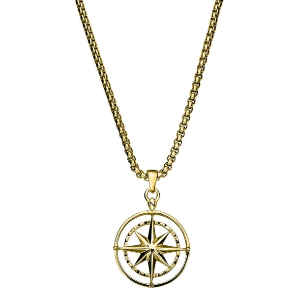 Arkai Atlas | Collier En Acier Doré à Pendentif étoile Polaire 1