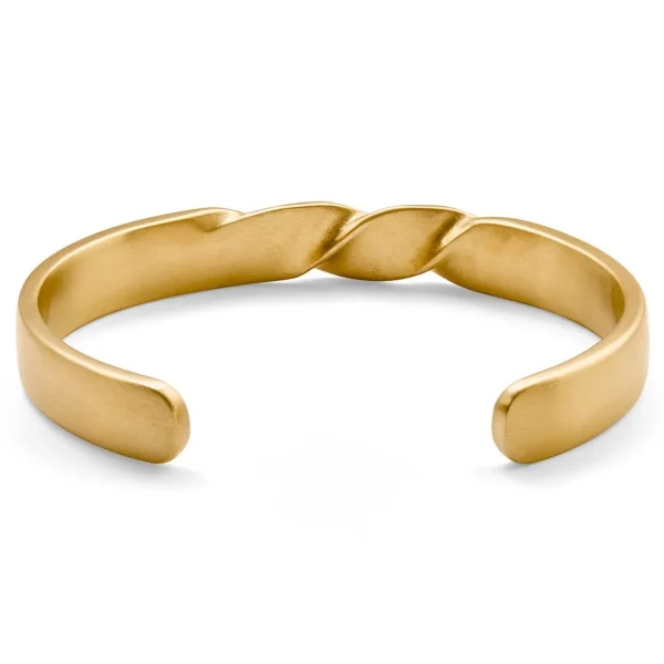 Lucleon Bracelet Manchette Evan Messiah Doré à Torsades 4