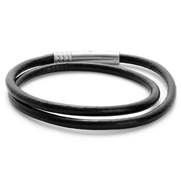 Lucleon Bracelet Collins Liquorice En Cuir Noir 5