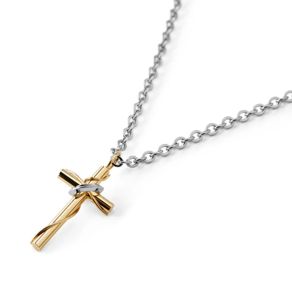 Fort Tempus Collier à Pendentif En Croix Dorée Avec Halo 3