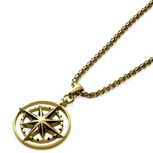 Arkai Atlas | Collier En Acier Doré à Pendentif étoile Polaire 14