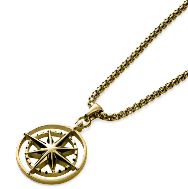 Arkai Atlas | Collier En Acier Doré à Pendentif étoile Polaire 5