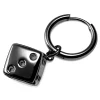 Lucleon Boucle D’oreille En Acier Noir Avec Pendentif Dé 22