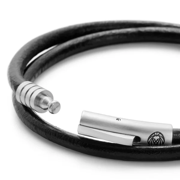 Lucleon Bracelet Collins Liquorice En Cuir Noir 6
