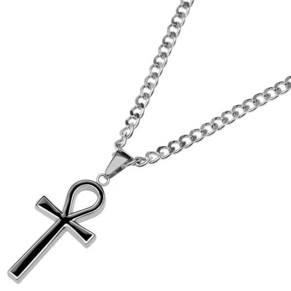Lucleon Collier Argenté Avec Pendentif Ankh 5