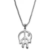 Otsu Fahrenheit | Collier à Pendentif En Métal Argenté Peace & Love 17