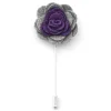 Warren Asher Boutonnière à Fleur Douce Violette & Grise 22