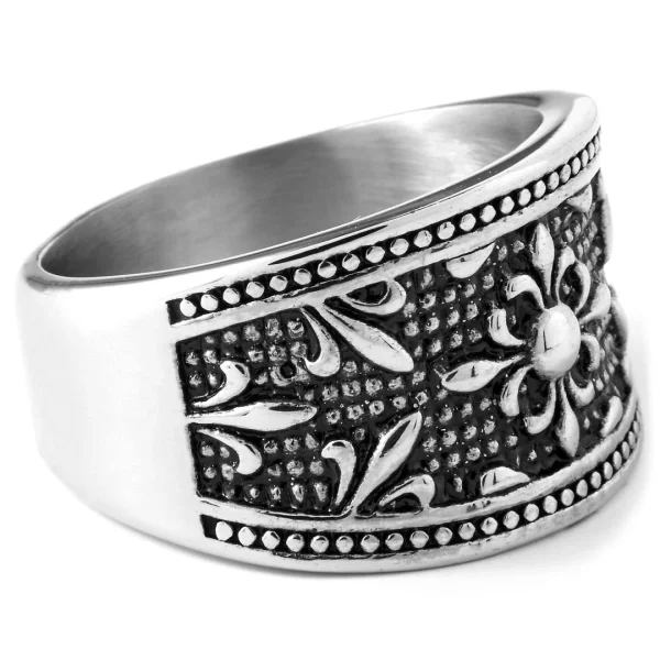 Fort Tempus Anneau En Acier Fleur-De-Lys 4