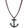 Lucleon Collier ‘L’ancre Noire » En Cuir Et Métal. 20