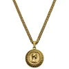 Lucleon Sanctus | Collier En Acier Doré à L’effigie D’Elizabeth II 22