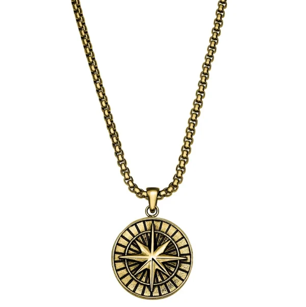 Arkai Atlas | Collier En Acier Inoxydable Doré à Pendentif étoile Polaire 1