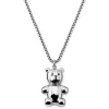 Otsu Egan | Chaîne à Maille Vénitienne Avec Pendentif Ours En Peluche En Acier Inoxydable Argenté 20