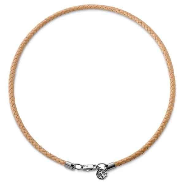 Lucleon Tenvis | Collier En Cuir Jaune Sable 5 Mm 3