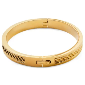 Lucleon Bracelet Jonc Arie Doré à Torsades 9