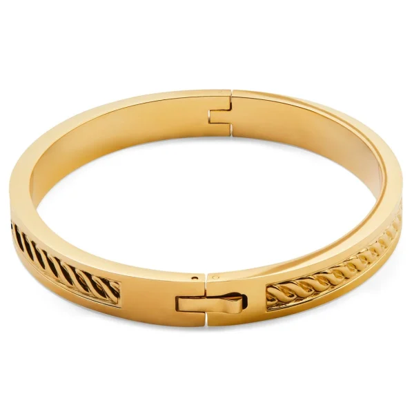 Lucleon Bracelet Jonc Arie Doré à Torsades 3