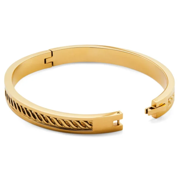 Lucleon Bracelet Jonc Arie Doré à Torsades 4