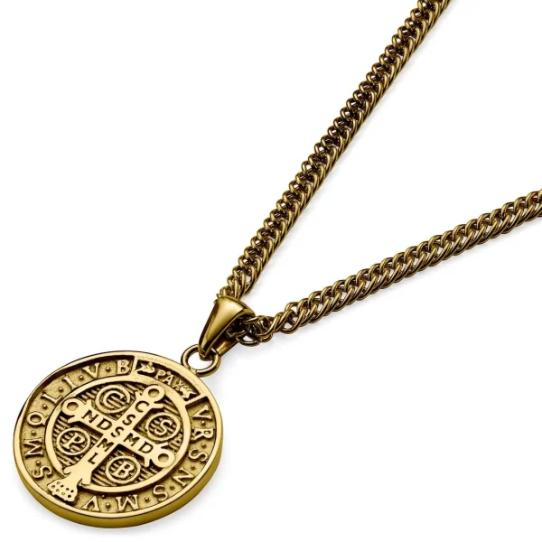 Lucleon Sanctus | Collier En Acier Doré à L’effigie D’Elizabeth II 7
