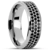 Lucleon Hyperan | Anneau Argenté En Titane Avec Zircones Noires – 8 Mm 14