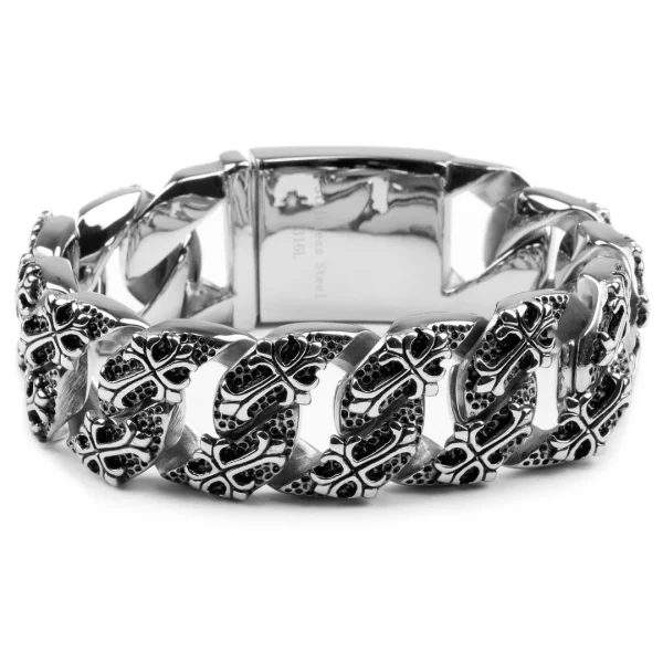 Fort Tempus Bracelet Brut En Acier De Fleur De Lis 3