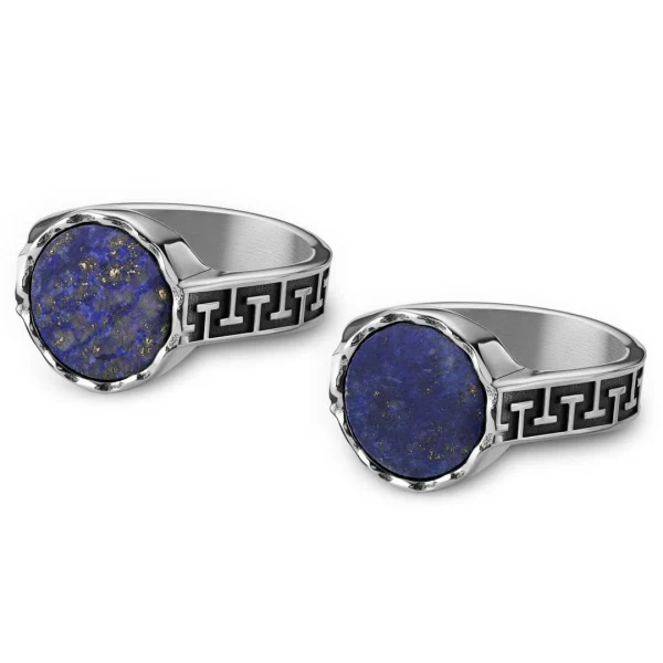 Waykins Atlantis | Chevalière En Acier Inoxydable Et Lapis-lazuli 4