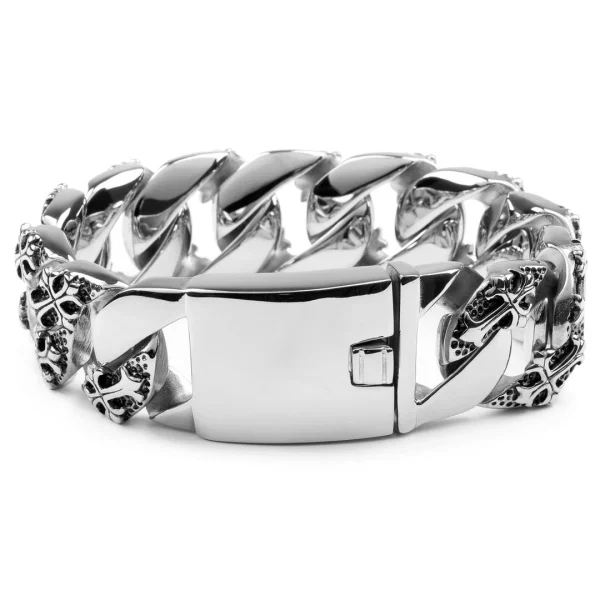 Fort Tempus Bracelet Brut En Acier De Fleur De Lis 4