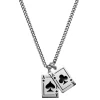 Seizmont Ace | Collier à Pendentif Argenté « La Paire D’as Noirs » 22