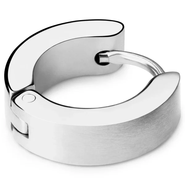 Lucleon Boucle D’oreille Plate Argentée 1
