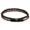 Lucleon Bracelet William 925 Marron Et Noir 16