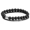Neshraw Bracelet De Pierres Noires Galio 16