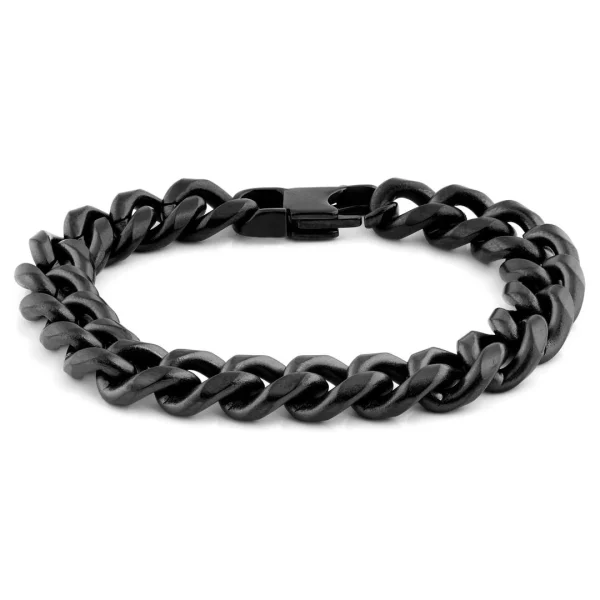 Lucleon Gourmette à Mailles Noires De 10 Mm 1