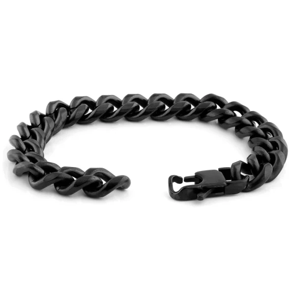 Lucleon Gourmette à Mailles Noires De 10 Mm 3