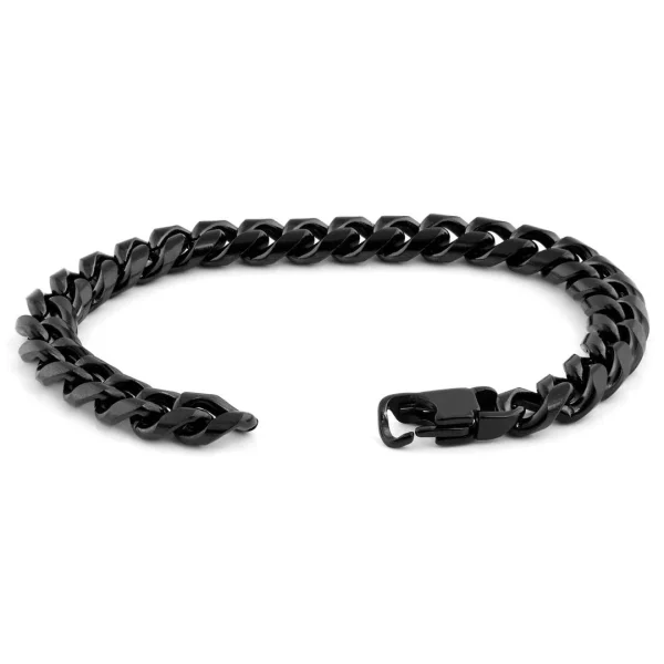 Lucleon Gourmette à Mailles Noires De 8 Mm 3