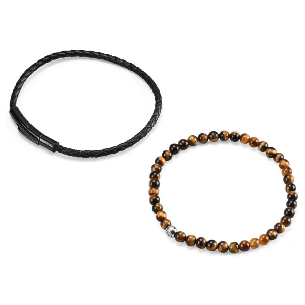 Lucleon Bracelet William Tigré Avec Perle En Argent Massif 3