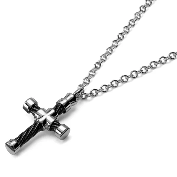 Lucleon Collier Et Croix Câblée 3