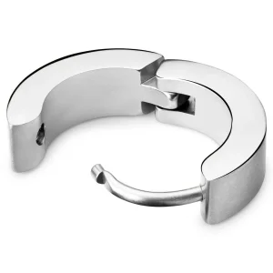 Lucleon Boucle D’oreille Plate Argentée 10