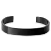 Lucleon Bracelet Manchette Noir En Acier Brossé 20