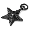 Lucleon Amulette étoile En Acier Noir 19