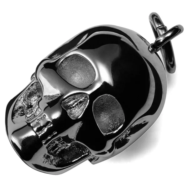 Lucleon Amulette Tête De Mort En Acier Noir 4