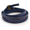 Collin Rowe Bracelet En Cuir Bleu Ajustable 19