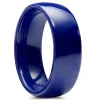 Lucleon Bague En Céramique Polie Bleue 11