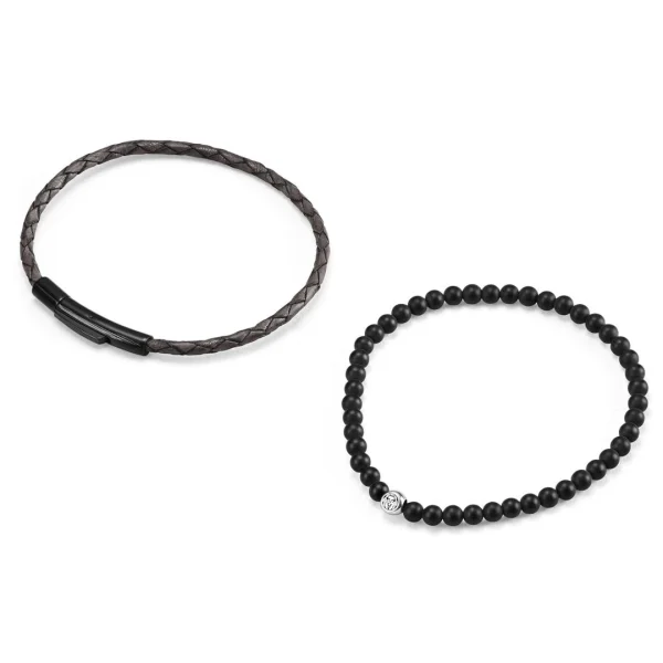Lucleon Bracelet William Gris Avec Perle En Argent Massif 925 3