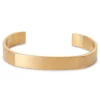 Lucleon Bracelet Manchette Doré En Acier Brossé 22