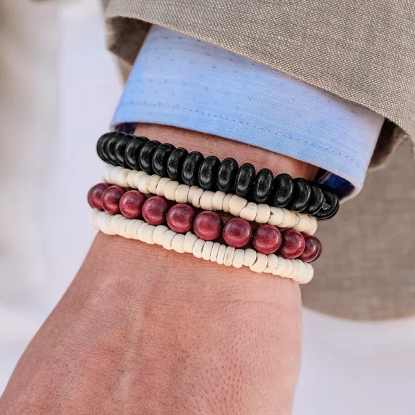Lucleon Bracelet Miro En Bois Et Noix De Coco 5