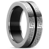 Waykins Bague En Acier Inoxydable à Rainure Noire – 8 Mm 19