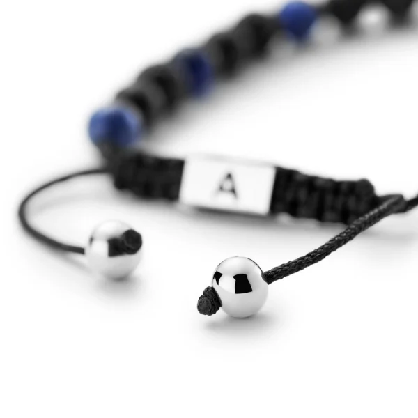 Arkai Bracelet Sanatio En Pierre De Lave, Sodalite Et Onyx De 6 Mm 7