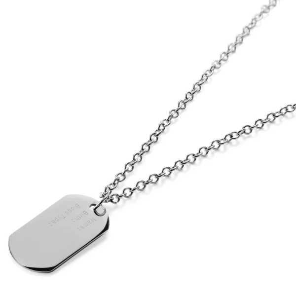 Lucleon Collier Avec Pendentif Plaque Militaire Classique 3